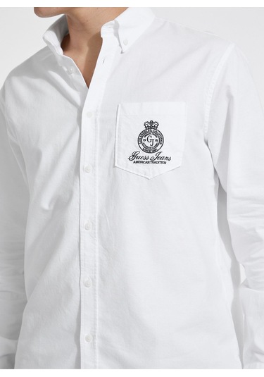 Guess Erkek Gömlek-m5yh64whfk1 Beyaz