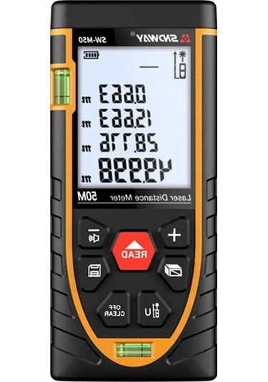 Besthome1 Sndway Lazerli Mesafe Ölçer - 120m'ye Kadar Hassas, Alan/hacim Hesaplama, Su Geçirmez