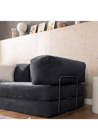 Argimo Godila Çok Amaçlı Sofa Çift Kişilik Yatak Koltuk Antrasit