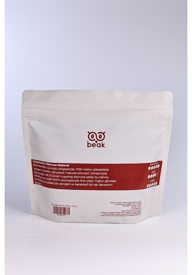 Colombia Hibiscus Natural Çekirdek Kahve 250 Gr , %100 Arabica Çekirdek Kahve