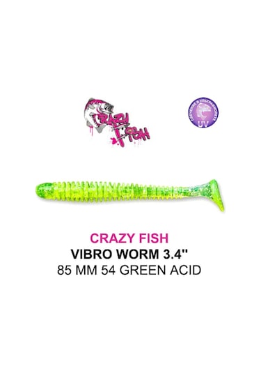 Crazy Fısh Vıbro Worm 85 Mm Aromalı Silikon Yem