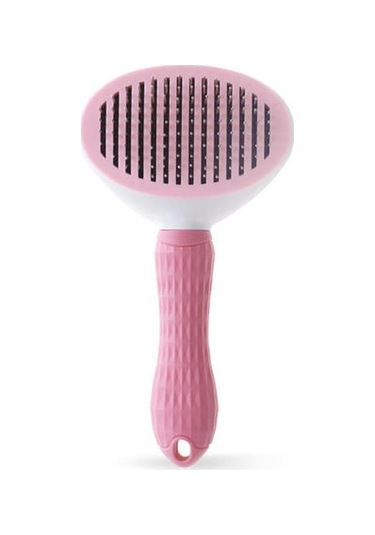 Pet Tarak Kedi Fırçası Saç İlk Köpek Saç Fırçası Pet Kendinden Temizleme İğne Tarak Pembe