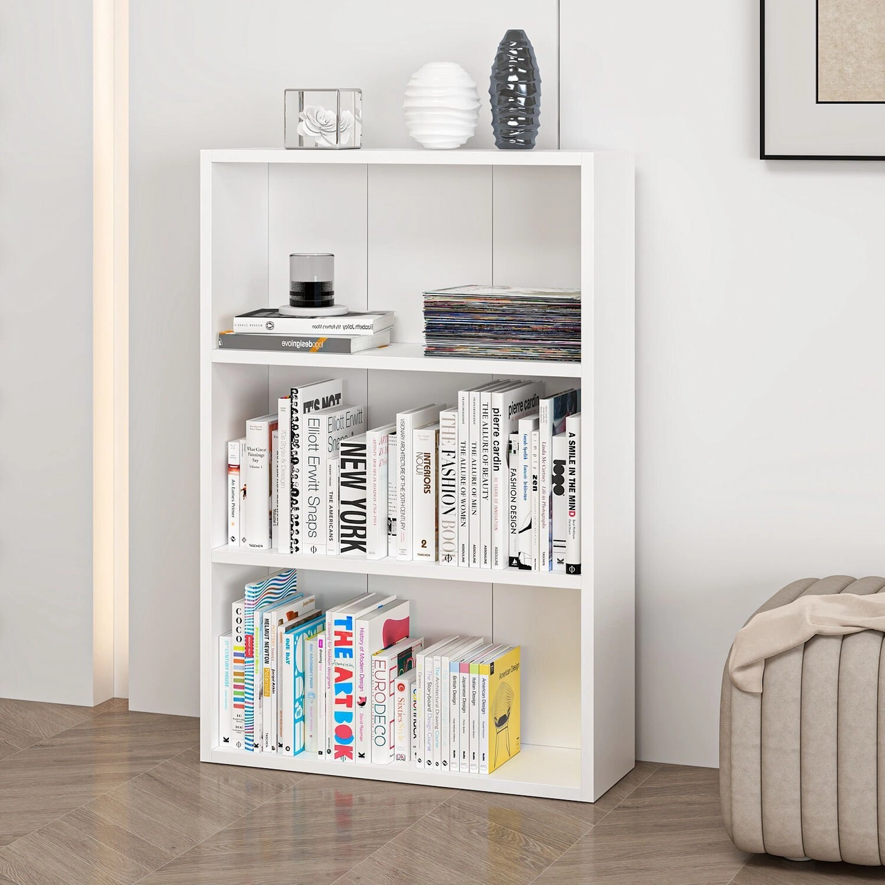 Adel 2 Raflı Kitaplık - Beyaz Beyaz