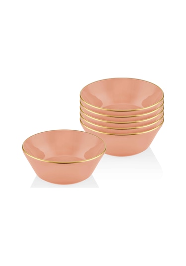 The Mia Basic Kase 6 Lı Set Somon Pembe - 15 Cm Çok Renkli