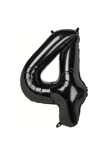Beysüs Siyah 4 Rakam Folyo Balon 80 Cm siyah