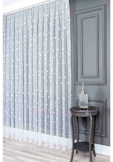 Evdepo Home Kullanıma Hazır Örme Tül Perde (541909320)
