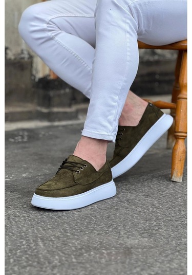 Terzi Bey Tb508 Haki Süet Ortopedik Taban Erkek Casual Ayakkabı Haki