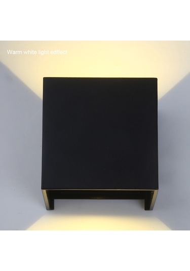 Youtek 12w Ip65 Su Geçirmez Dış Mekan Duvar Lambası, Ac85-265v Aluminyum Gövde, Işığını Ayarlayabilir, Siyah Kasa, Islak Beyaz Işık Siyah