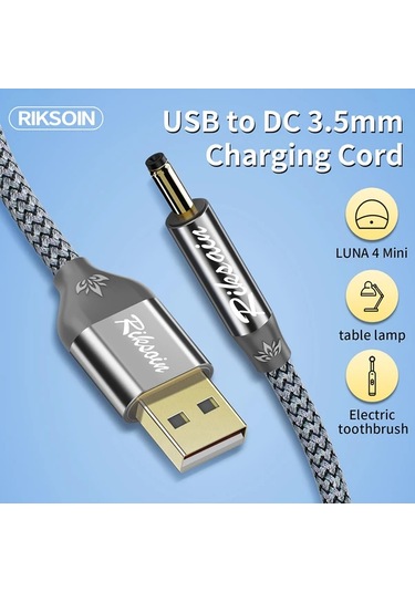 Sunshine011 Rıksoın Usb To Dc Şarj Kablosu 5v 2a Tv Box Hoparlör Masa Lambası İçin 1.8m