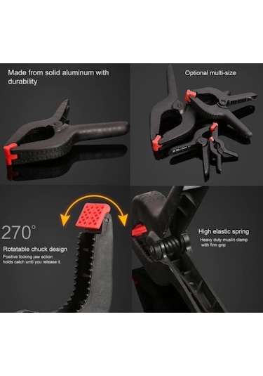 Kıskaç Klips Yaylı Işkence Plastik Kelepçe Güçlü Mafsallı Çeneli