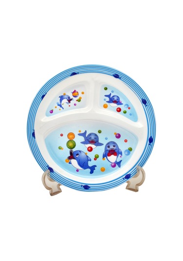 Yunus Melamin Bebek Mama Yemek Tabağı Kabı Bardak Kaşık 5Li Set Çok Renkli