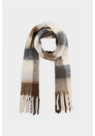 Defacto Kadın Kareli Atkı A6615ax25wnbn523 Kahve