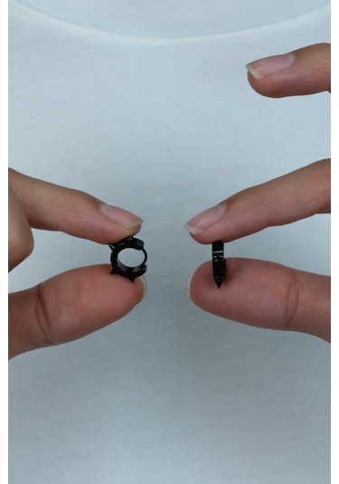 Çivili Geçmeli Unisex Erkek Kadın Çelik Küpe 3 MM 3 Renk Mse3