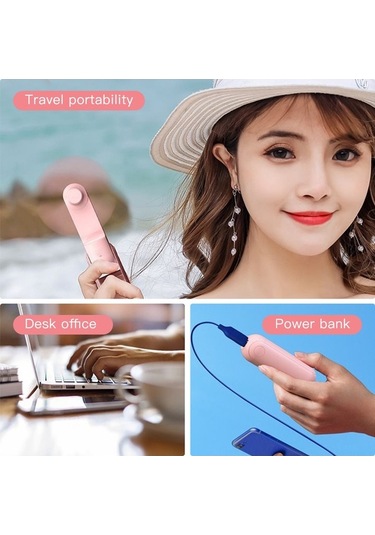 Fortunelane 2-in-1 Usb Taşınabilir Soğukluk Şarj Cihazı, Power Bank, 2 Hız, 1500mah Beyaz