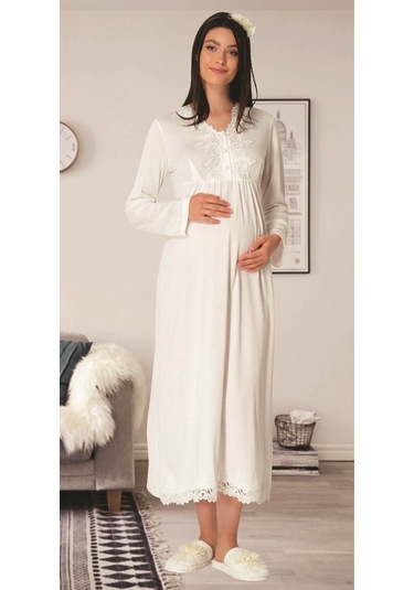 Carpediem L.r. 1512 Ekru Hamile Lohusa Gecelik