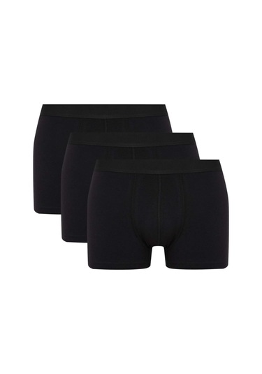 Defacto Regular Fit 3'lü Boxer N4277AZ23AUBK81 Siyah