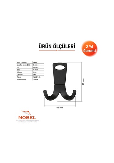 Seylan Askı, Metal Vestiyer Askısı, Matsiyah, Duvar Ve Dolap Askılığı 5'li Set Vidalı Matsi Yah