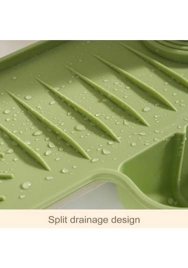 Gri Silikon Musluk Sıçrama Koruma Mat Drenaj Mat Lavabo Su Tutucu Tepsi Kurutma Mat Bulaşık Süngeri Tutucu Mutfak Düzenleyici Araçlar