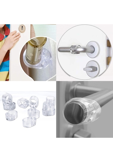 Kapı Kolları İçin Duvar Koruyucusu 6'lı Paket Şeffaf