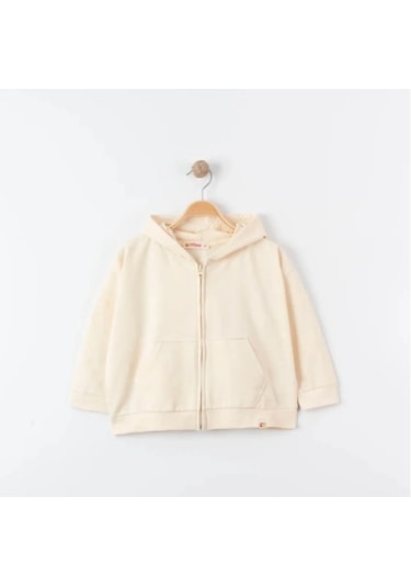 Tiffany Tekstil Tiffany Hırka Kapüşonlu Oversize Theme Bej-10867 Bej