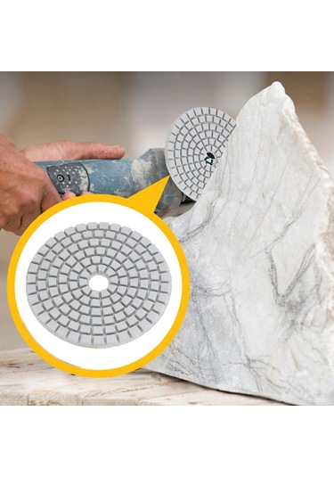 Xindoker 10 Adet 3 İnç Elmas Zımpara Diski - Mermer, Beton, Taş İçin 1500 Tane - Islak/kuru Parlatma, Dayanıklı Reçine Tabanlı