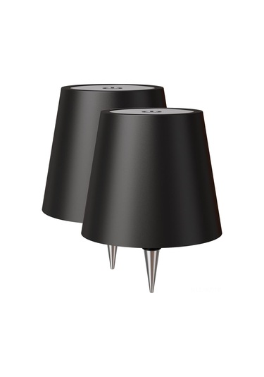 Wezone Siyah Doksanlı Led Şarap Şişesi Işığları - 3 Seviye Dokunmatik Parlaklık Ayarlı, Şarj Edilebilir, İç/ Dış Mekanlar İçin 2'li Paket Siyah