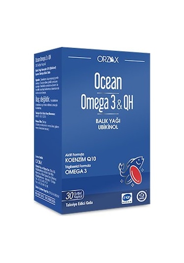 Ocean Omega 3 Qh Takviye Edici Gıda 30 Kapsül