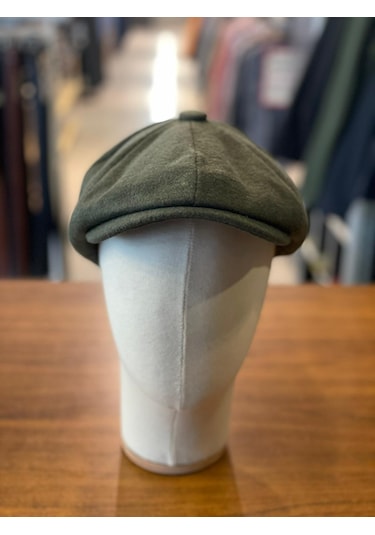 Peaky Blinders Tarz İngiliz Model Kaşe Kumaş Kasket Şapka Haki