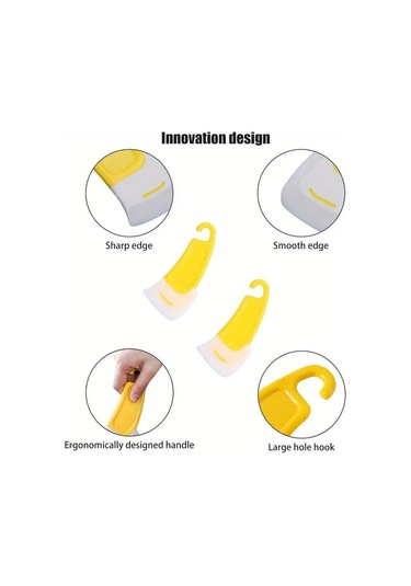 Yüksek Sıcaklık Temizleme Aracı Mutfak Kase Kazıyıcı Silikon Kazıyıcı Yapışmaz Tencere Yıkama Tavası 2 Adet Esnek Çevre Dostu Yağ Lekeleri İçin Benzersiz Sarı