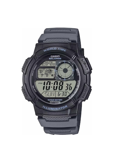 Casio Ae-1000w-8avdf Quartz Silikon Gri 45 Mm Erkek Kol Saati Gri
