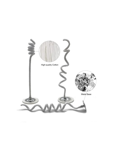 Konesam 50 Adet 10cm Pamuk Mum Teli - Sağlıklı, Duman Yok, Dıy Mum Yapımı İçin Sabit Alevli Pratik Kullanım
