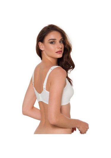 Pamuklu Mikro Penye Cepli Protez Sütyen Krem Krem