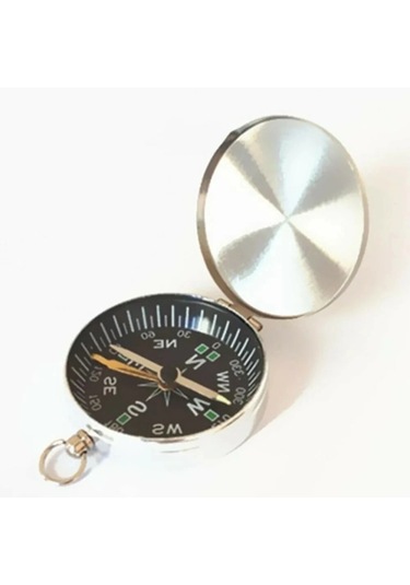 -mini Taşınabilir Kapaklı Cep Saati Model Alüminyum İğne Kılıtlı Pusula G45-1