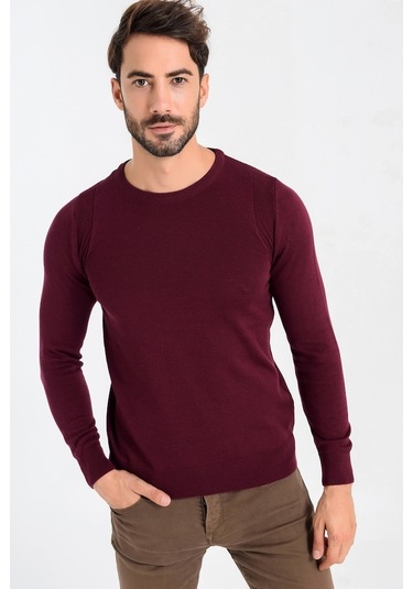 Heyss Bisiklet Yaka Sırt Ve Omuz Detaylı Erkek Triko Kazak