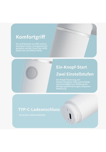 Temizleme Fırçası Seti Elektrikli Temizleme Fırçası, 6 Yedek Fırça İle Pratik 360