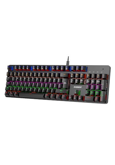 Everest KB-MK1 Lumos Siyah Usb Rainbow Aydınlatmalı Blue Switch
