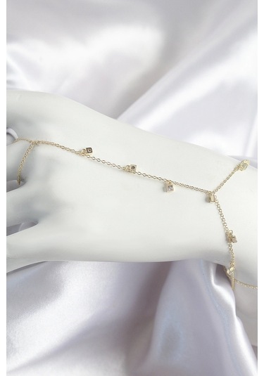 Pirinç Zirkon Taşlı Sallantılı Model Gold Renk Kadın Şahmeran - Tj-sn699 Çok Renkli