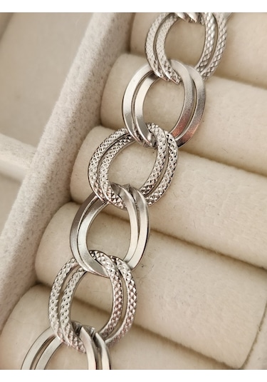 Samanyolu Model Silver Gümüş Renk Çelik Bileklik