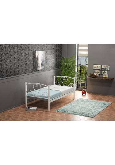 Beyaz Tek Kişilik Ekonomik Karyola 90x190 (Yataksız)