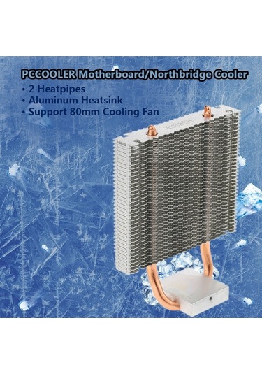 Didadodo Pccooler Hb-802 2 Bakır Borulu Alüminyum Soğutucu - Anakart/northbridge/southbridge Soğutma İçin 80mm Fan Desteği, Anakart Soğutucu