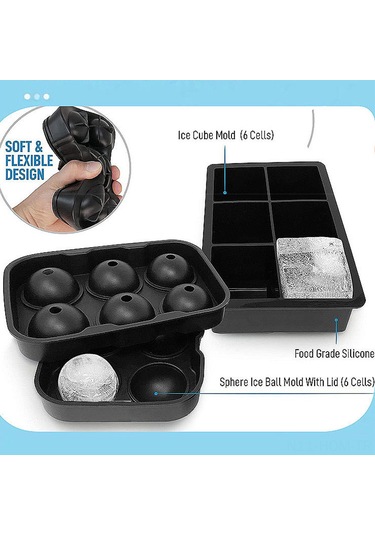 Suofeng Yemek Dereceli Silikon 6 Kareli Buz Kabi, Kapaklı, Çikolata/puding/jöle İçin Çok Amaçlı Buzluk Kutusu Çok Renkli