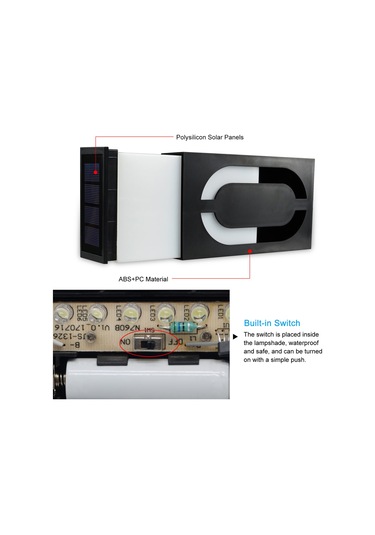 S6012-4 Güneş Ev Numarası Işığı Evler Için Led Aydınlatmalı Diğer