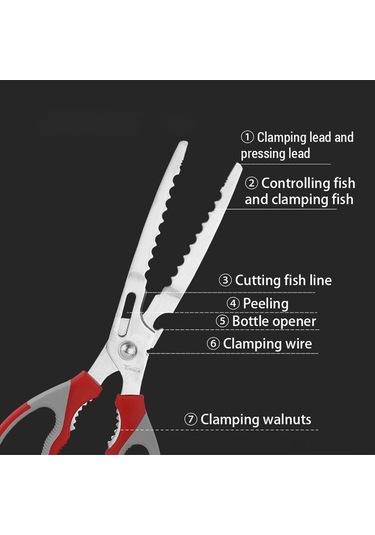 Pazly Profesyonel Balıkçı Pensleri: Çok Fonksiyonlu, Paslanmaz Çelik, Rahat Tutuşlu, Balık Ve Ceviz Kırıcı