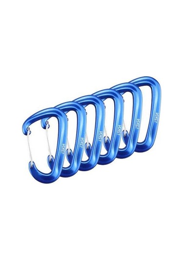 Pazly 6 Adet 12kn Kapalı Kilitli Karabina Seti - Kamp, Yürüyüş, Tekne İçin Çok Renkli - Dayanıklı Alüminyum, Pratik Kullanım Çok Renkli