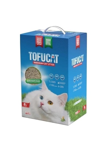 Tofucat Tuvalete Atılabilen Koku Hapsedeci Topaklaşan Doğal Tofu Kedi Kumu 8 L