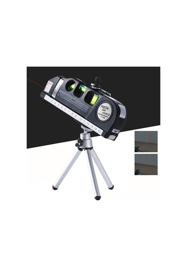 Xindoker 3 Çizgi Lazer Seviye Aleti: Dikey-yatay-kesişme Lazer, Esnek Kalınlaşmış Metre, Keskin Ölçek, Düşmeye Dayanıklı Abs Kasa, Ergonomik Tutuş