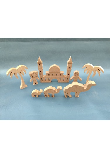 Neşeli Ahşap Des 12 Ayasafya Cami, Palmiye, Çocuk Ve Deve. Ramazan Ayına Özel Ahşap Boyama Etkinliği, Boyama Seti Model Tyby3vm4mvl057q164