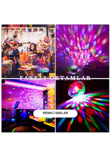 Usb'li Bluetooth Bağlantılı Hoparlör Projektör Led Yansıtma Rgb