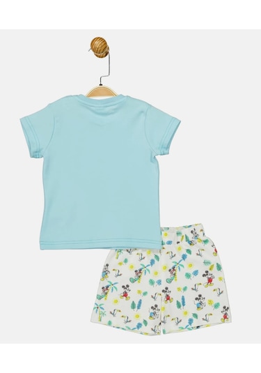 Mickey Mouse Lisanslı Mavi Pamuk Alt Üst İkili Takım Mc17251 Mavi