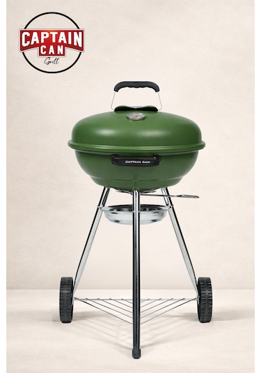 Captain Can Grill Set&go 47 Kömürlü Barbekü I Kömürlü Mangal Yeşil